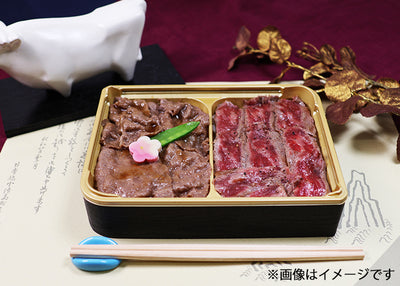 すき焼きとステーキの肉三昧弁当